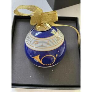 BVLGARI Concerto blue CHRISTMAS BALL 3,5" ROSENTHAL Bulgari Weihnachtskugel